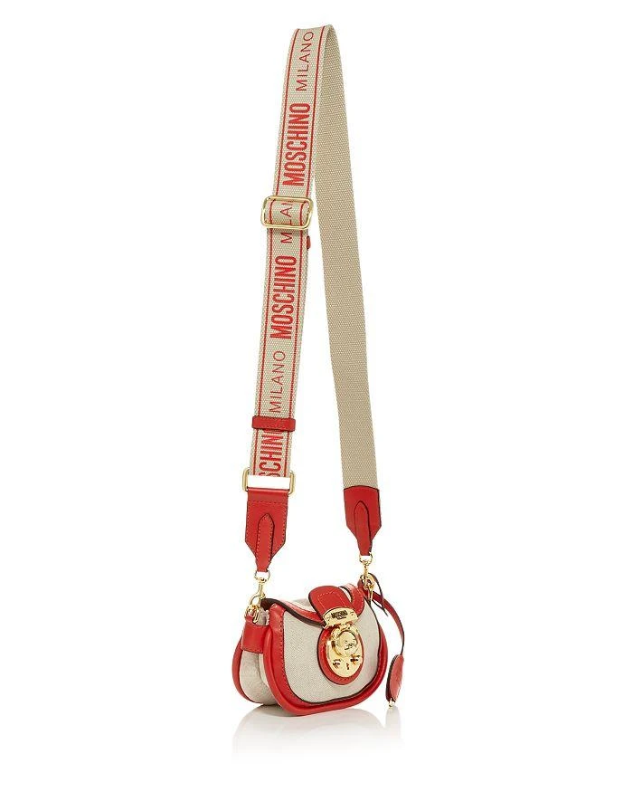 商品Moschino|Canvas & Leather Top Handle Crossbody,价格¥8769,第4张图片详细描述