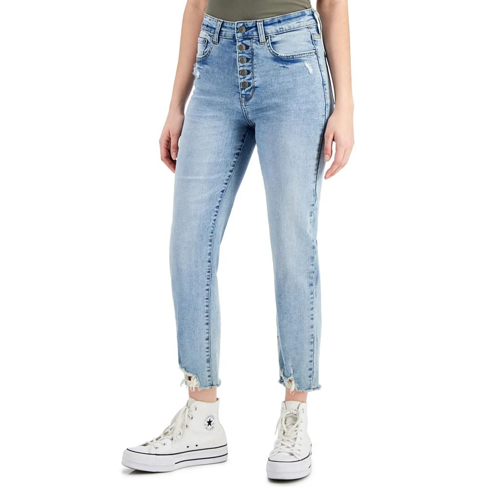商品Vanilla Star|Juniors' Ripped Slim Straight-Leg Jeans,价格¥89,第1张图片