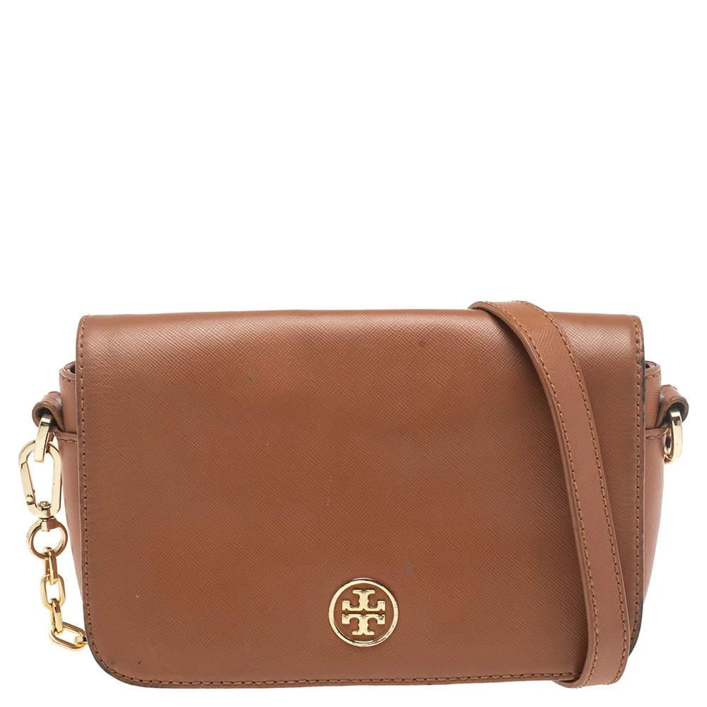 商品[二手商品] Tory Burch|Tory Burch Brown Leather Mini Robinson Chain Crossbody Bag,价格¥768,第1张图片
