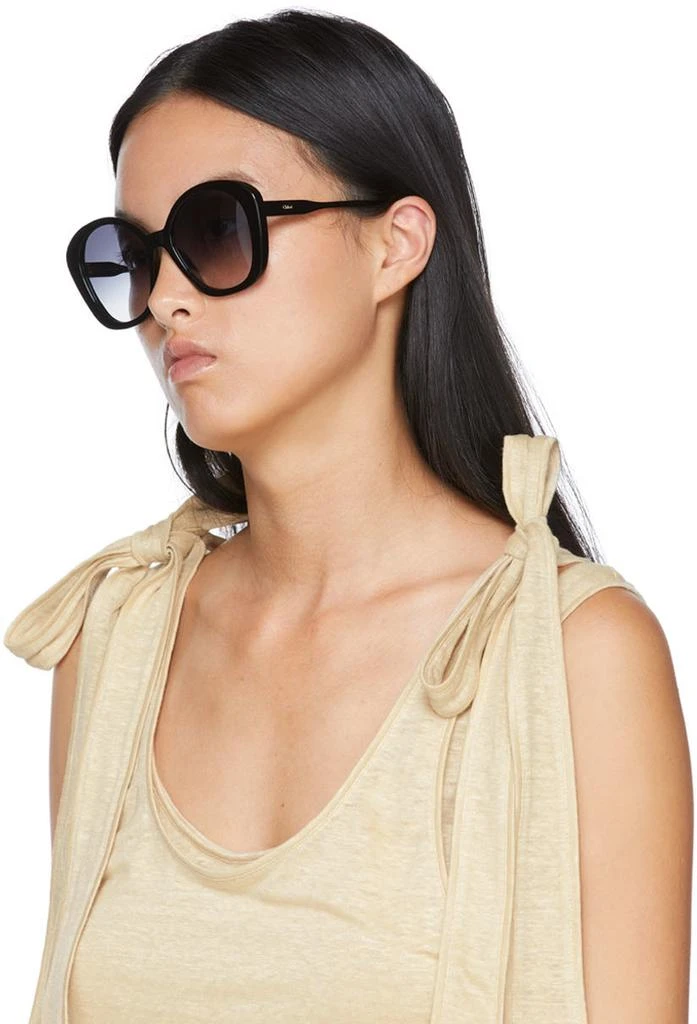 商品Chloé|Black Round Sunglasses,价格¥1346,第4张图片详细描述