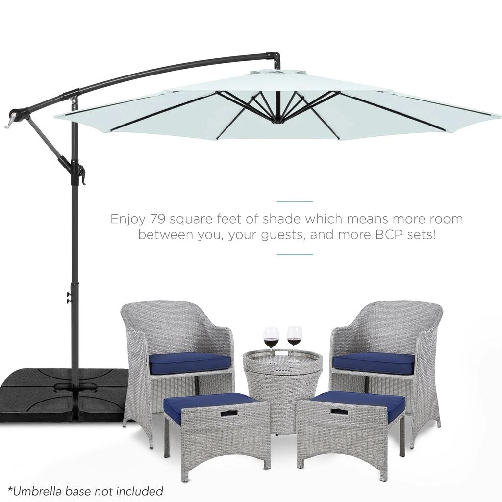 商品Best Choice Products|10ft Offset Hanging Outdoor Market Patio Umbrella w/ Easy Tilt Adjustment,价格¥625,第2张图片详细描述
