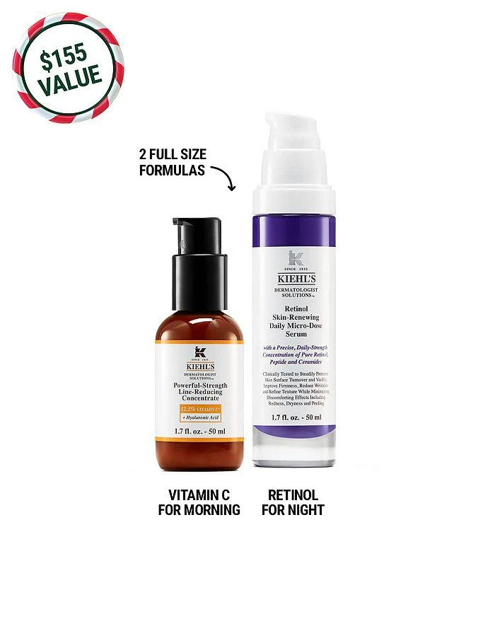 商品Kiehl's|Day-to-Night Wrinkle-Reducing Duo ($155 value),价格¥738,第3张图片详细描述