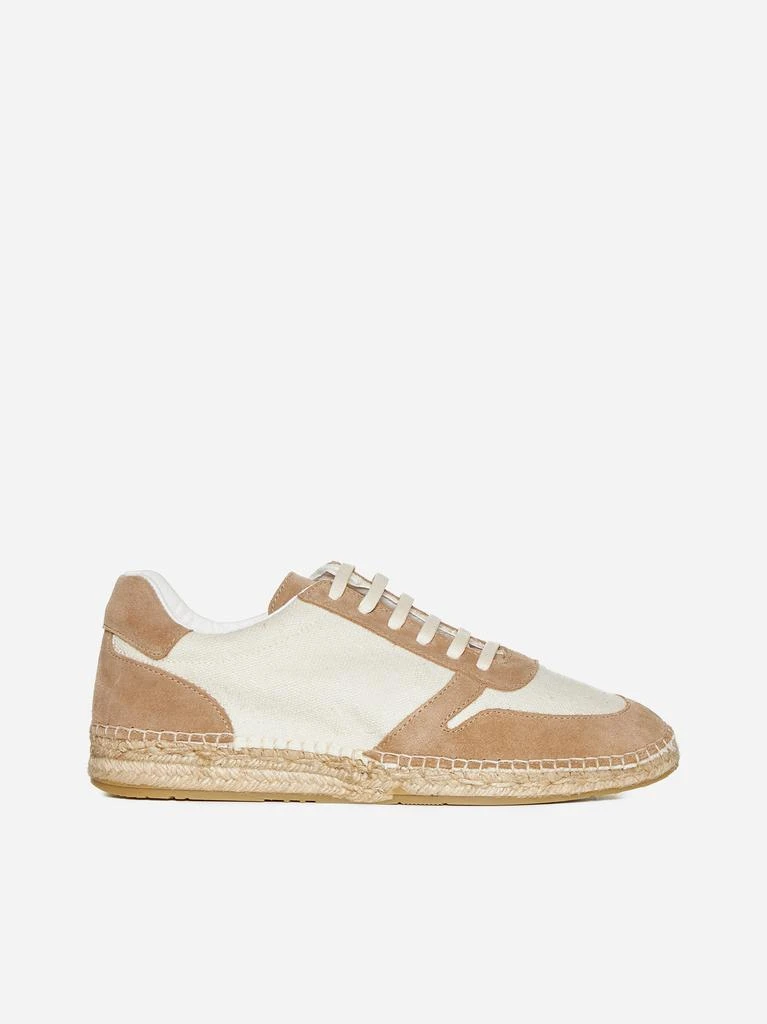 商品TAGLIATORE|Suede and canvas espadrille sneakers,价格¥916,第1张图片