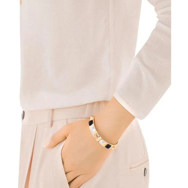 商品Swarovski|Rose Gold-Tone Clear and Black Crystal Bangle Bracelet,价格¥1269,第2张图片详细描述