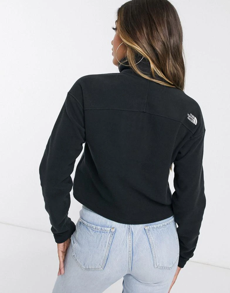 商品The North Face|The North Face 100 Glacier 1/4 zip cropped fleece in black,价格¥275,第2张图片详细描述
