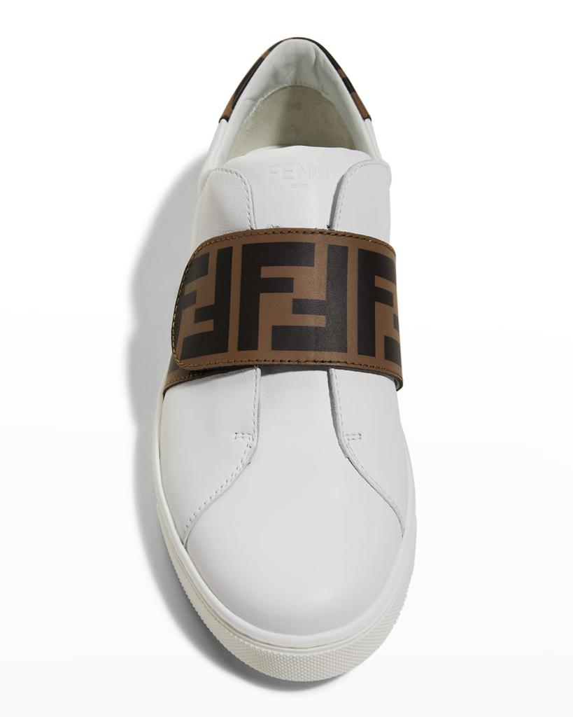 Boy's Fendi Grip-Strap Sneakers, Size 31-39商品第5张图片规格展示