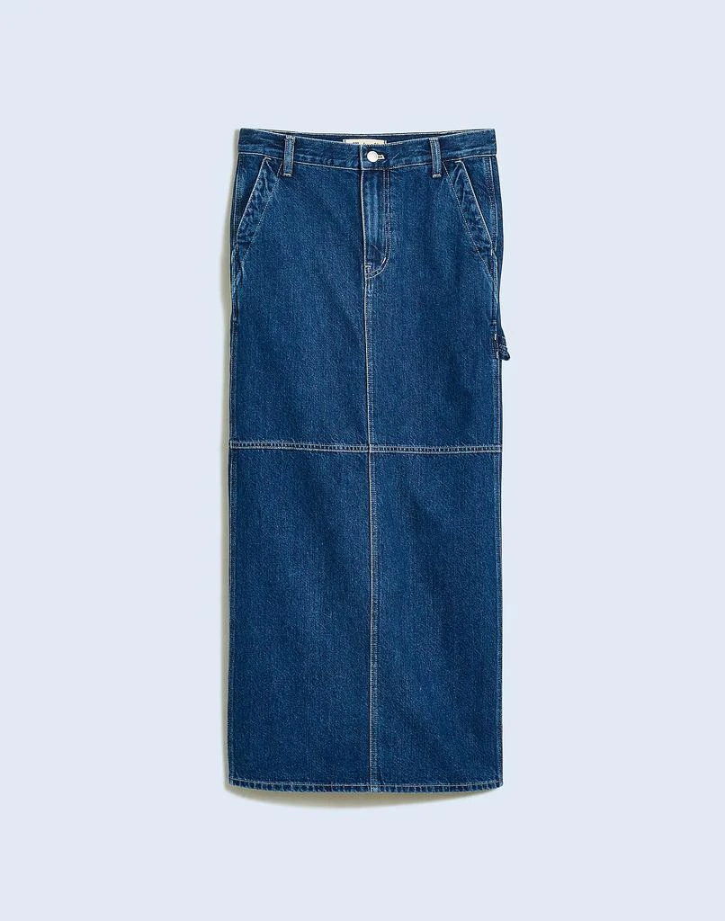 Denim Carpenter Maxi Skirt in Handlon Wash 商品