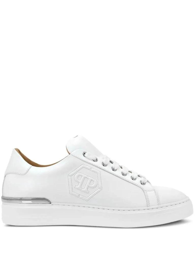 商品Philipp Plein|PHILLIP PLEIN EMBOSSED LEATHER SNEAKERS,价格¥4867,第1张图片