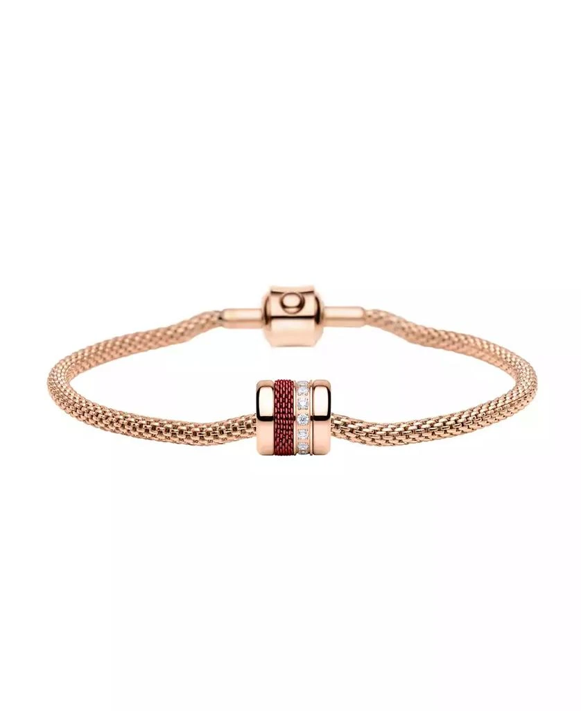 Women's Classic Red Stainess Steel Milanese Mesh Bracelet Watch 31mm and Rose Gold-Tone Crystal Accent Bead Bracelet Gift Box Set 商品