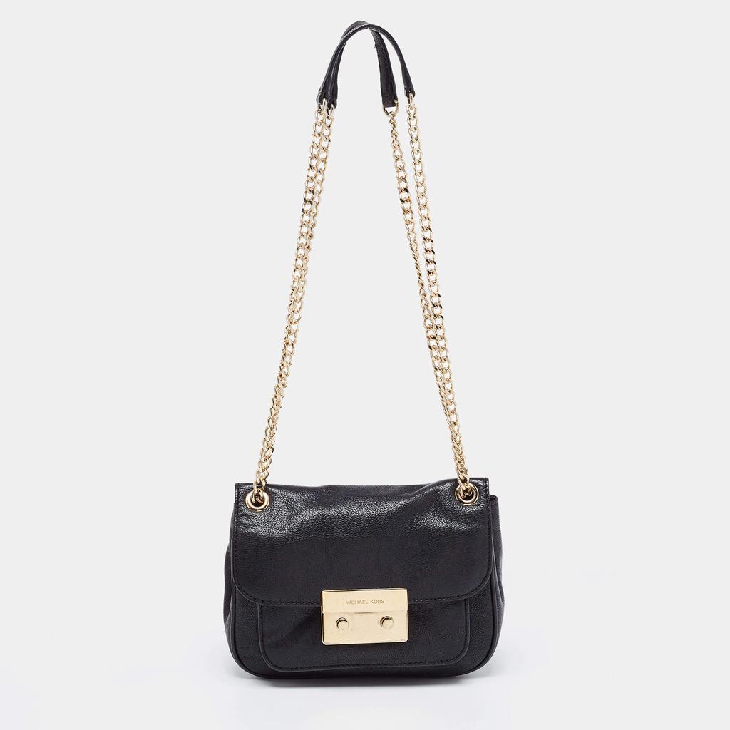 商品[二手商品] Michael Kors|Michael Kors Black Leather Sloan Crossbody Bag,价格¥1137,第1张图片