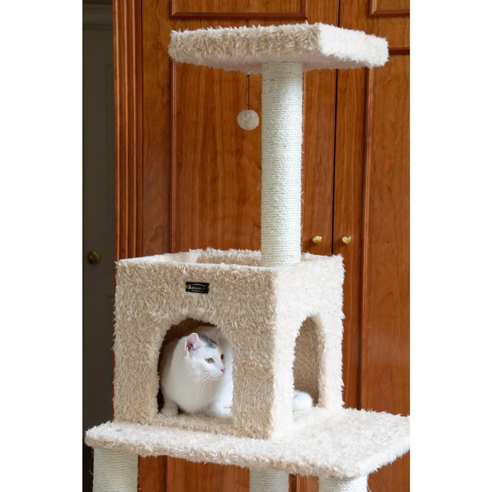 商品Armarkat|Real Wood Cat Tower, Ultra Thick Faux Fur Covered Cat Condo,价格¥1866,第5张图片详细描述