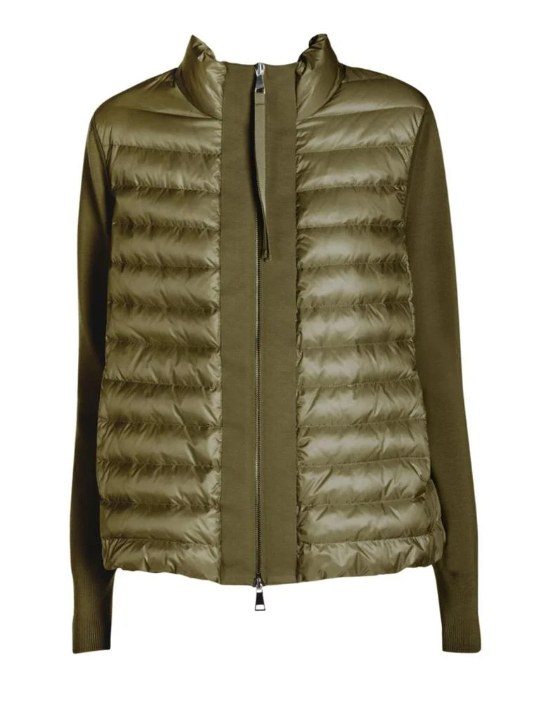 商品Moncler|Moncler - Down Quilted & Knit Zip Front Cardigan,价格¥5845,第1张图片