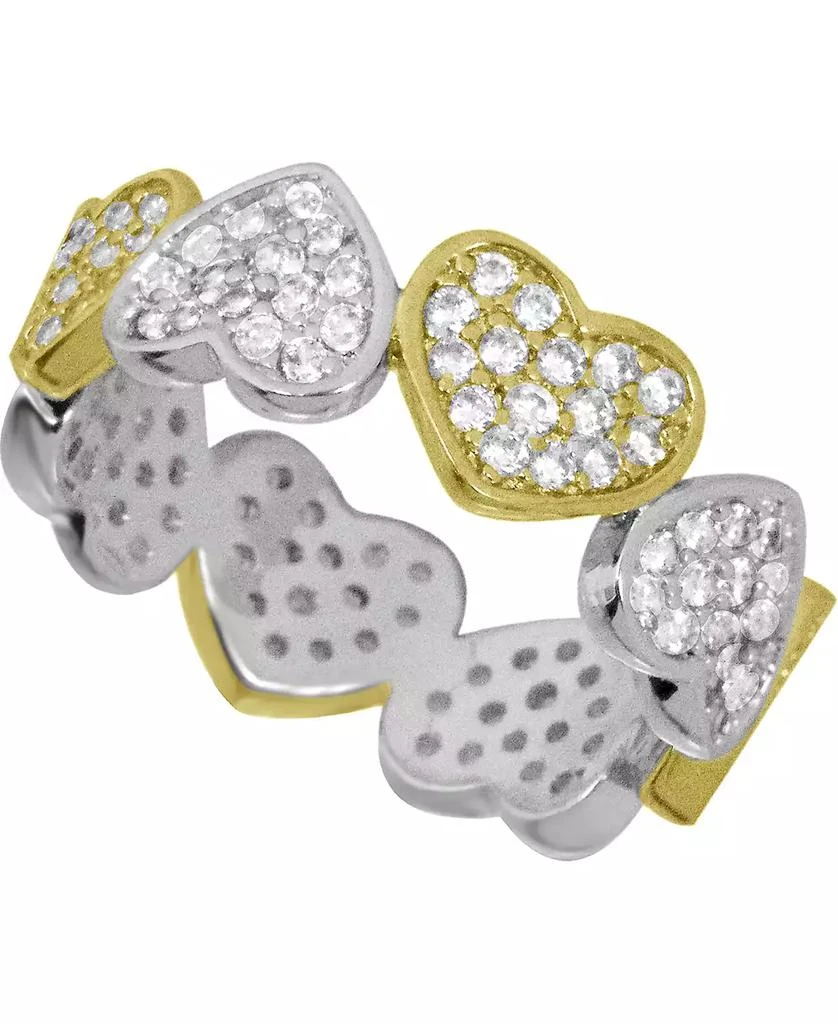 商品Essentials|And Now This Cubic Zirconia Heart Ring in Silver- and Gold-Plate,价格¥95,第1张图片