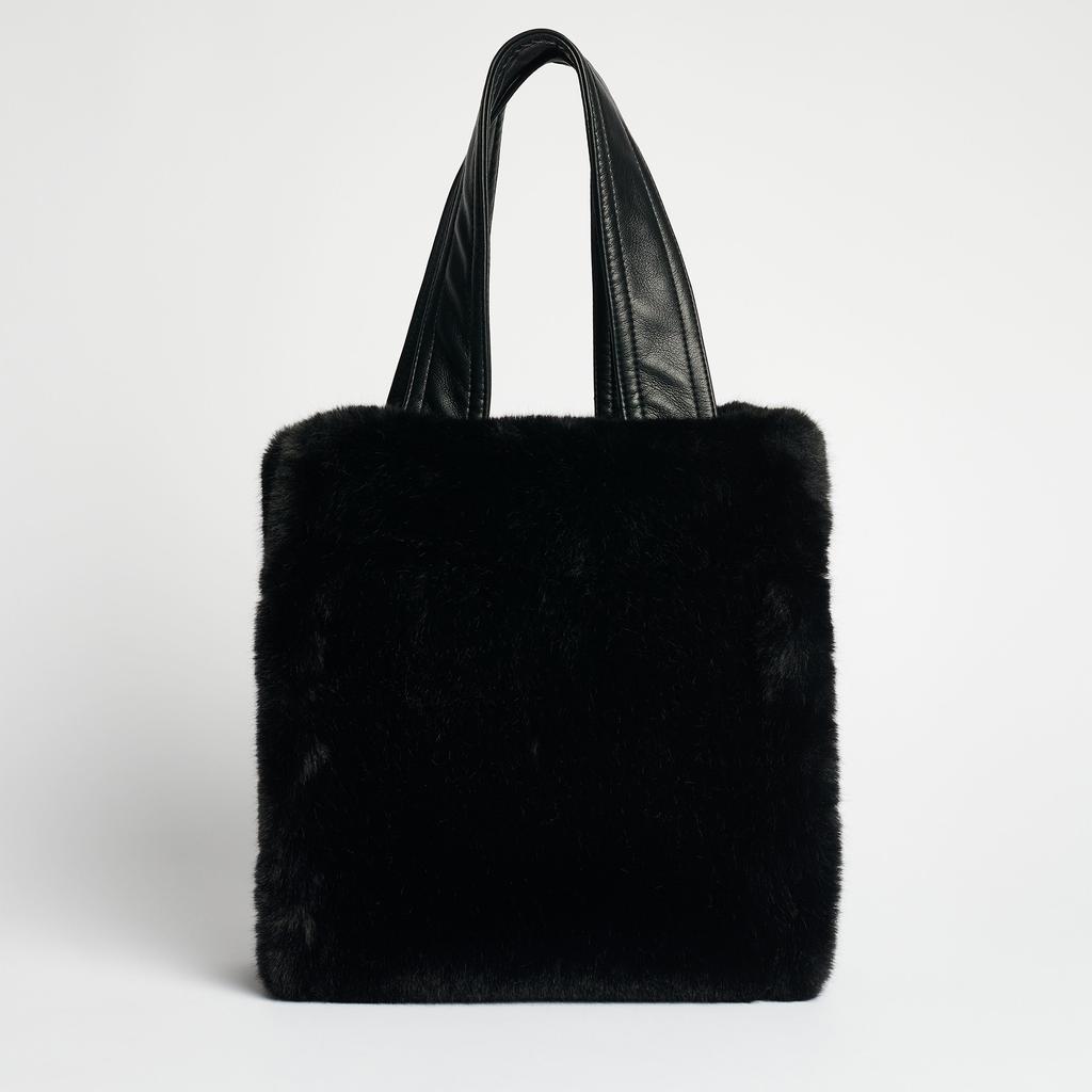 Stand Studio Lisetnis Faux Shearling Tote Bag商品第1张图片规格展示