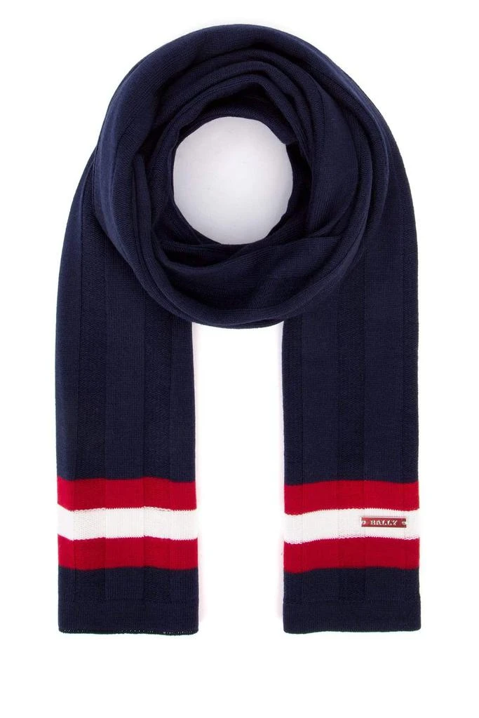 商品Bally|Bally Striped Logo Detail Scarf,价格¥1331,第1张图片