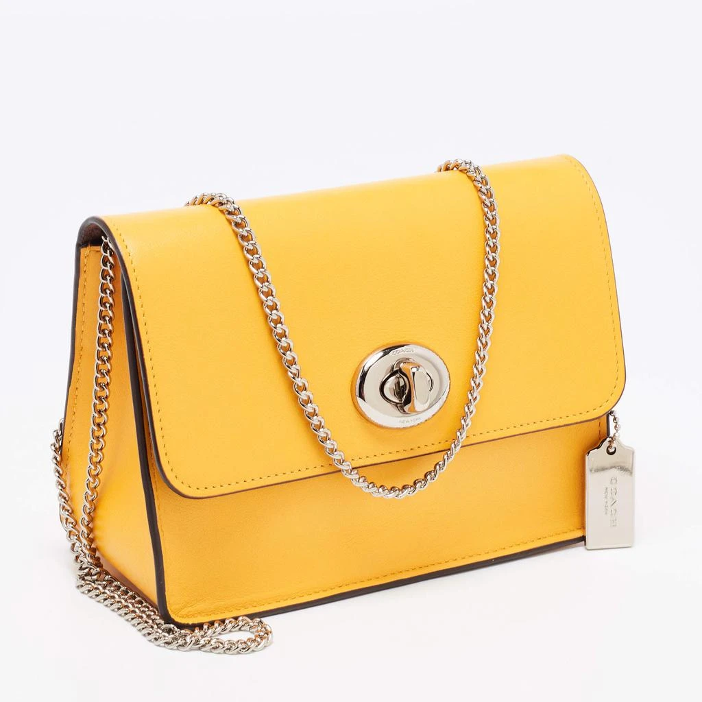 商品[二手商品] Coach|Coach Mustard Leather Bowery Chain Shoulder Bag,价格¥2457,第3张图片详细描述