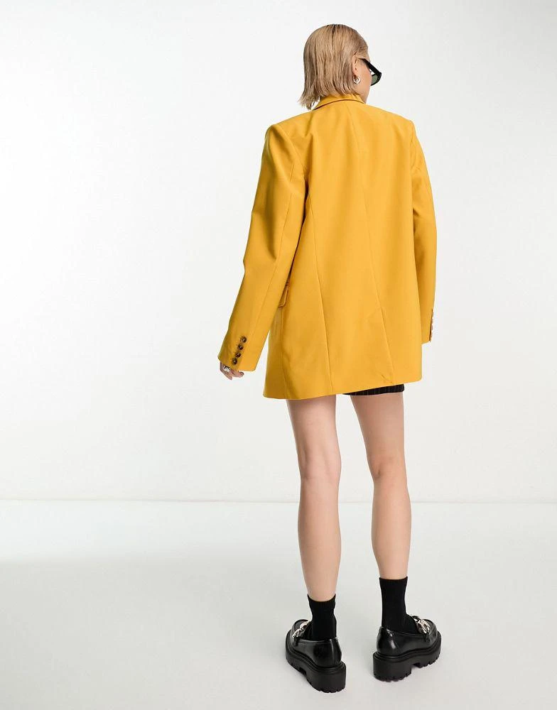 商品& Other Stories|& Other Stories co-ord double breasted blazer in mustard,价格¥744,第2张图片详细描述