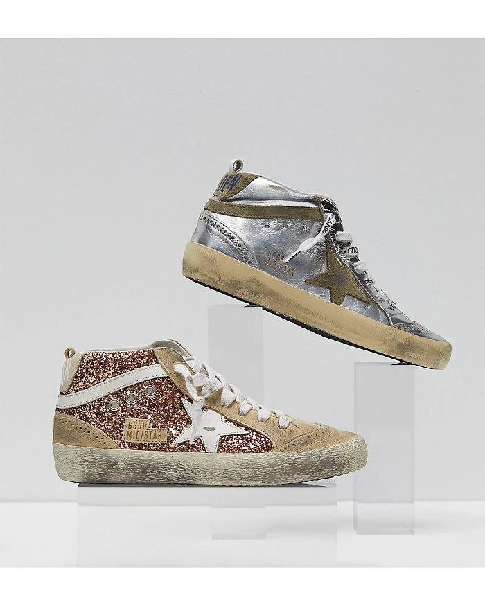 商品Golden Goose|Women's Mid Star Glitter Sneakers,价格¥5271,第2张图片详细描述