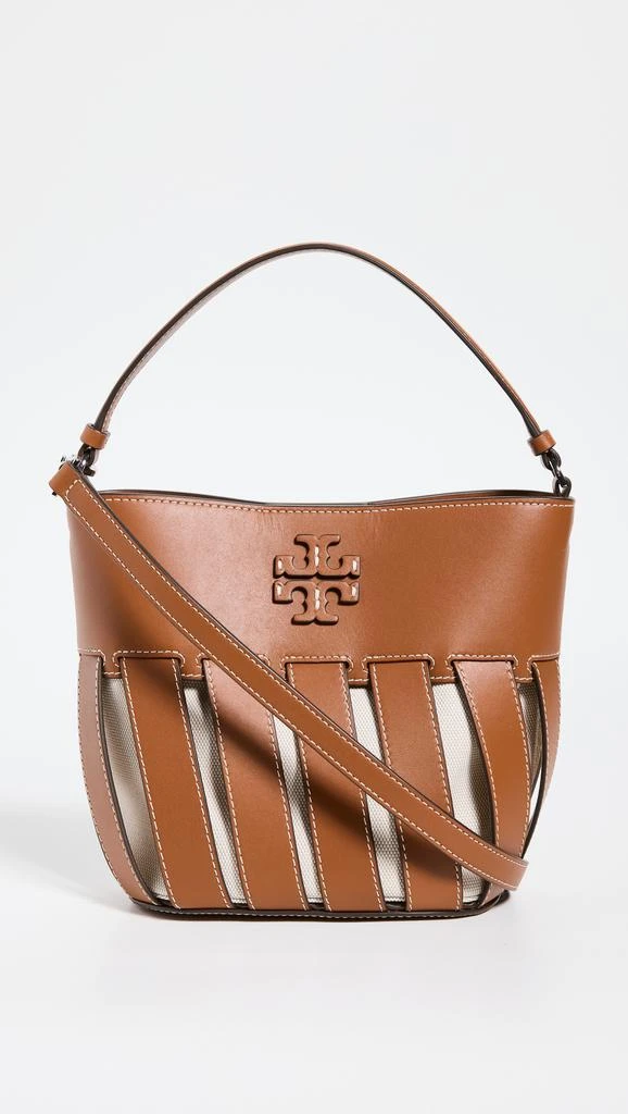 商品Tory Burch|Tory Burch 汤丽柏琦 小号 McGraw 条纹模压桶包,价格¥3250,第2张图片详细描述