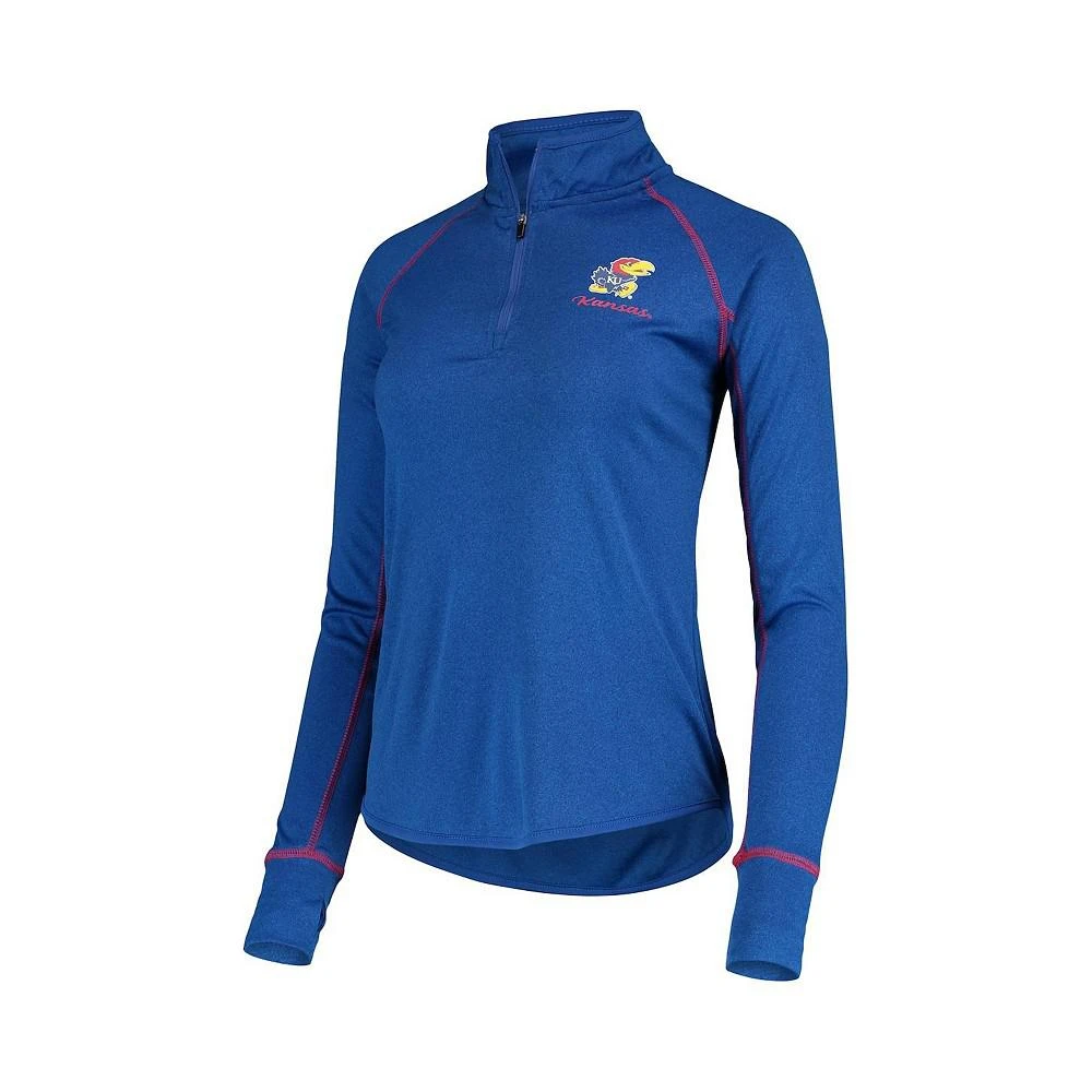 商品Colosseum|Women's Royal Kansas Jayhawks Stingray Raglan Quarter-Zip Top,价格¥309,第3张图片详细描述