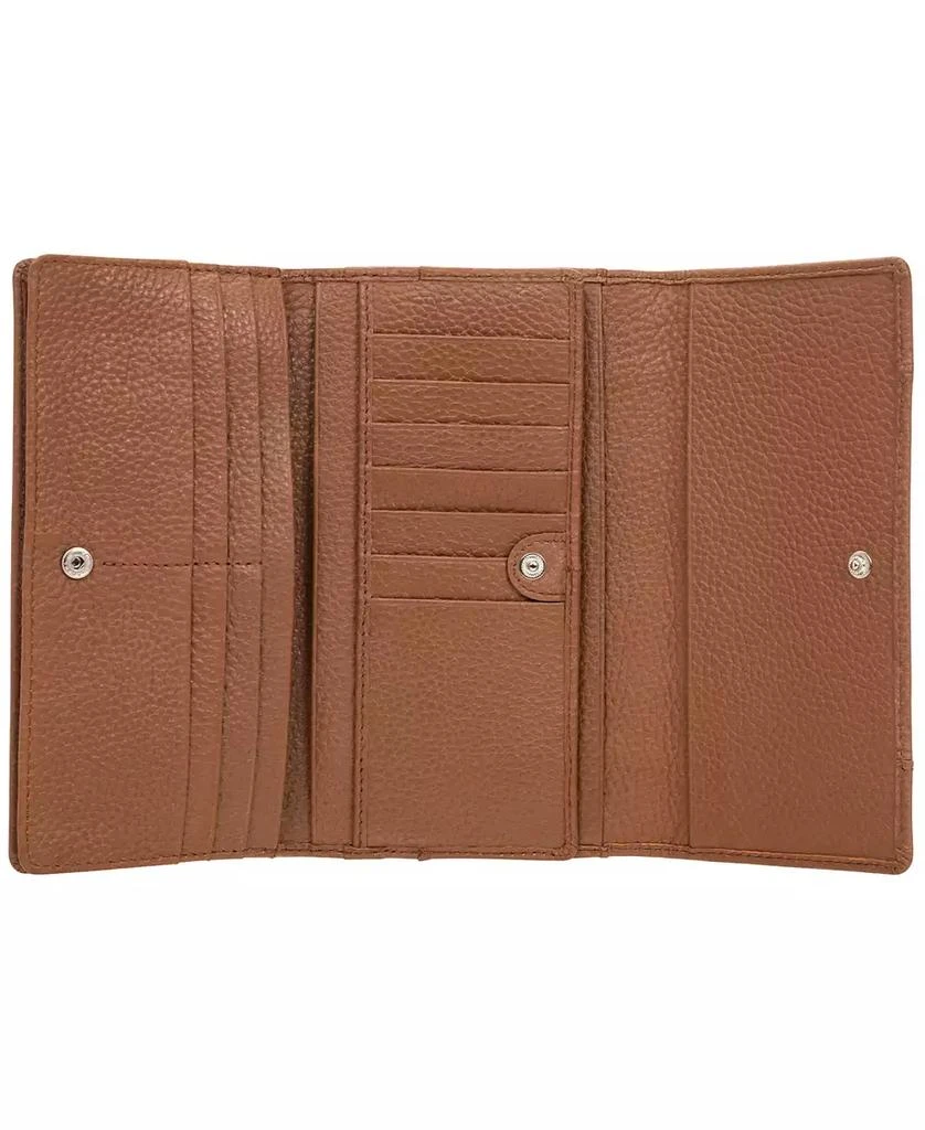 商品Mancini Leather Goods|Women's Pebbled Collection RFID Secure Trifold Wing Wallet,价格¥579,第4张图片详细描述