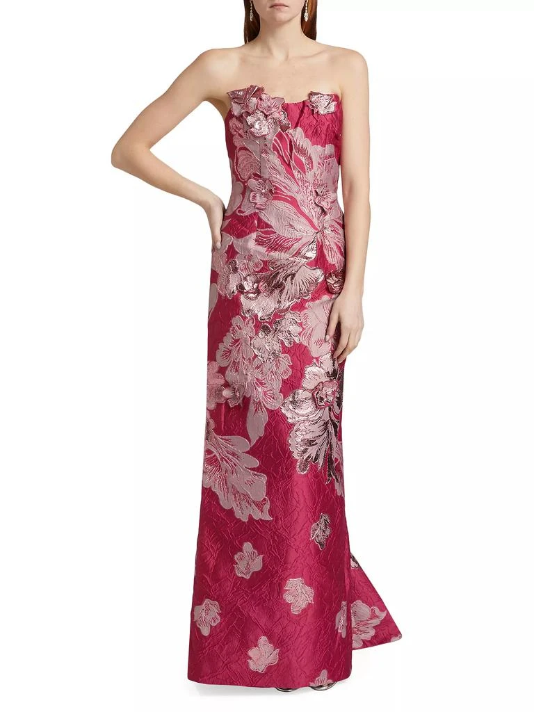 商品Rene Ruiz Collection|Strapless Floral Jacquard Mermaid Gown,价格¥14135,第3张图片详细描述