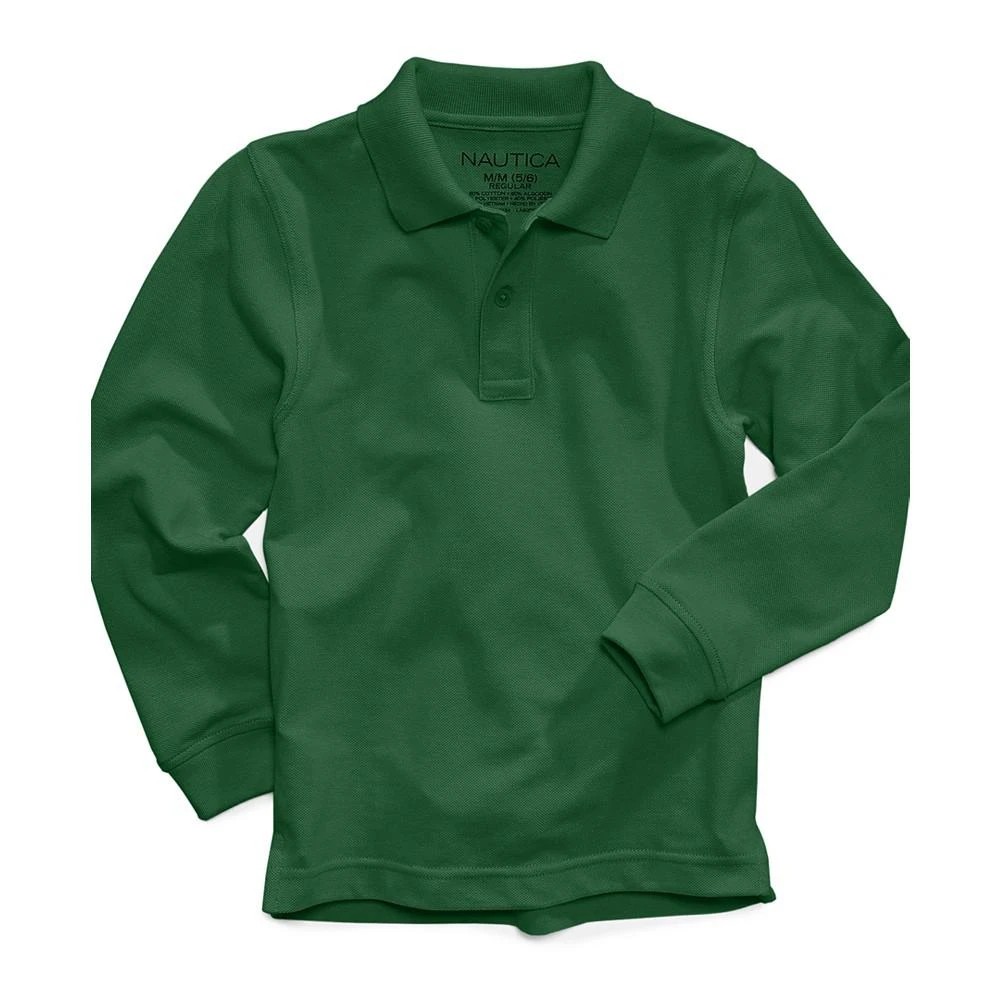 商品Nautica|诺帝卡 Little Boys' Long-Sleeve Uniform Polo,价格¥127,第1张图片