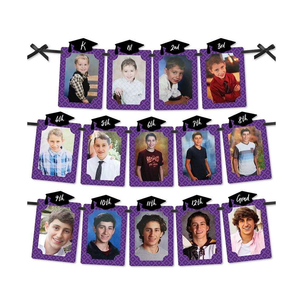 商品Big Dot of Happiness|Purple Grad - Best is Yet to Come - DIY Party Decor Picture Display Photo Banner,价格¥119,第1张图片