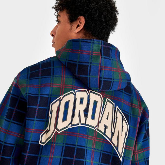 Men's Jordan Essential Holiday Plaid Hoodie商品第4张图片规格展示