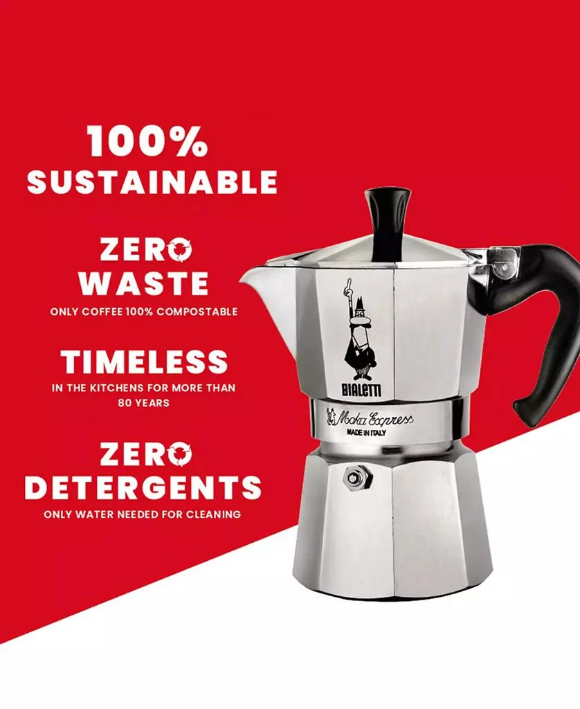 商品Bialetti|Moka Express 6 Cups Coffeemaker - 9.1 oz,价格¥411,第5张图片详细描述