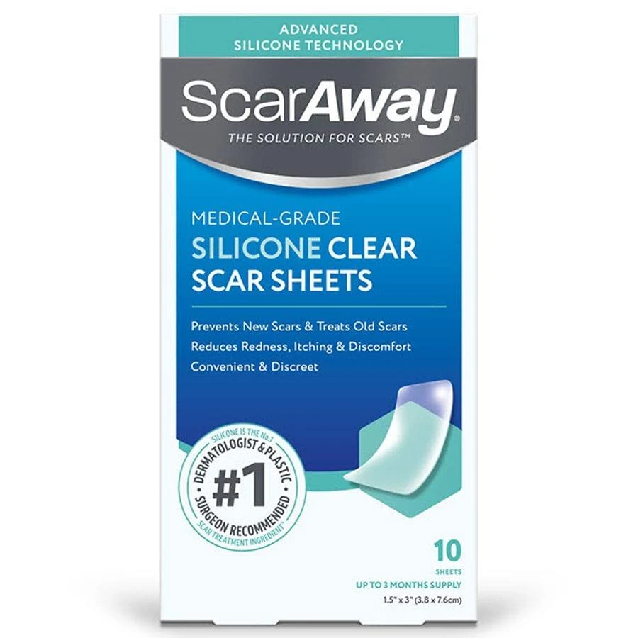 商品ScarAway|Advanced Clear Silicone Scar Sheets,价格¥289,第1张图片