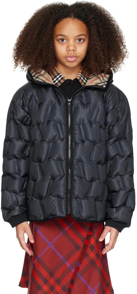 商品Burberry|Kids Navy Quilted Down Jacket,价格¥5202,第1张图片