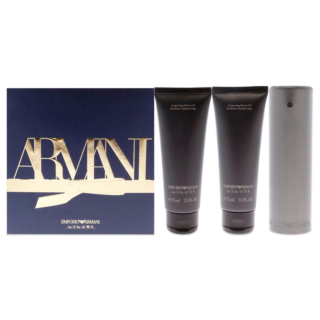 商品Emporio Armani|Emporio Armani by Emporio Armani for Men - 3 Pc Gift Set 1.7oz EDT Spray, 2x2.5oz Shower Gel,价格¥671,第1张图片