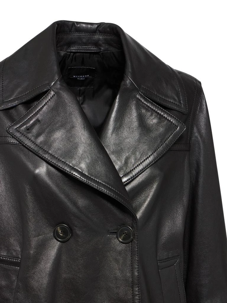 商品Weekend Max Mara|Cosa Double Breasted Leather Jacket,价格¥7267,第3张图片详细描述