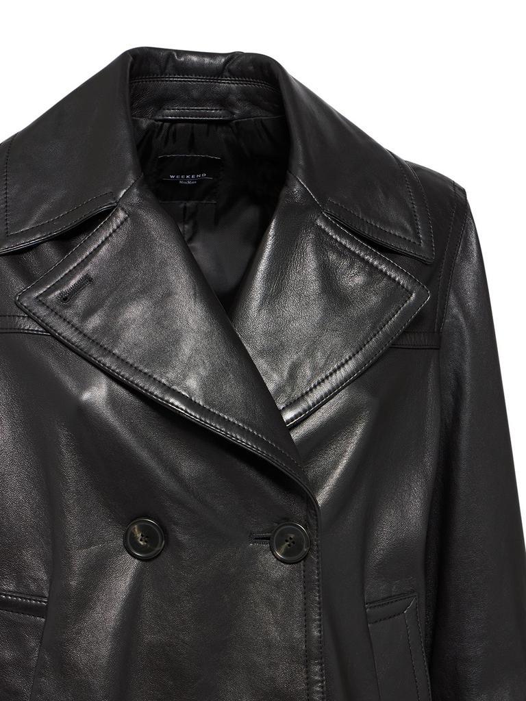 商品Weekend Max Mara|Cosa Double Breasted Leather Jacket,价格¥6816,第5张图片详细描述