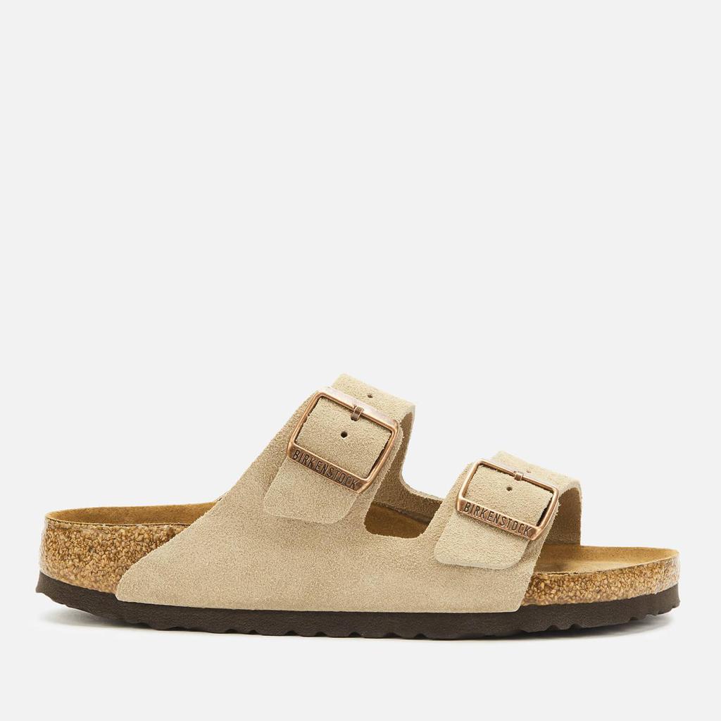 Birkenstock Women's Arizona Slim Fit Sfb Suede Double Strap Sandals - Taupe商品第1张图片规格展示