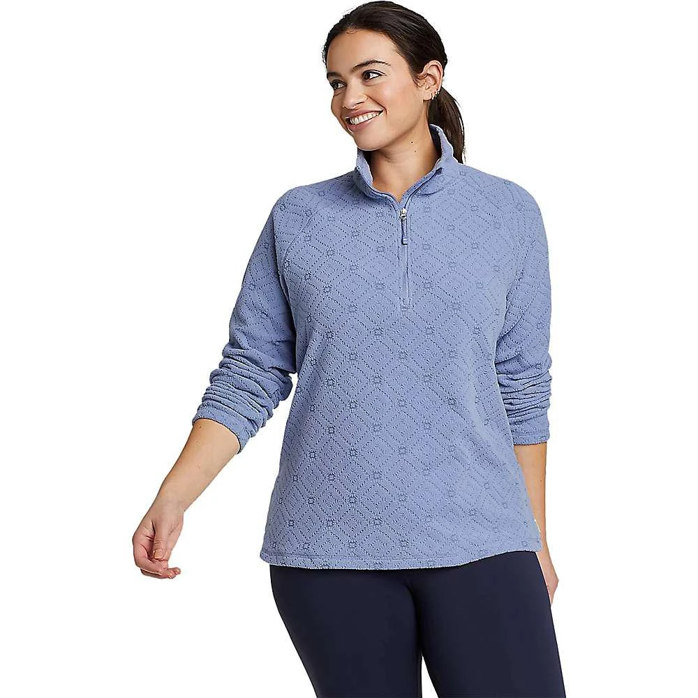 商品Eddie Bauer|Eddie Bauer Women's Quest LS Raglan 1/4 Zip Top - Printed,价格¥292,第1张图片