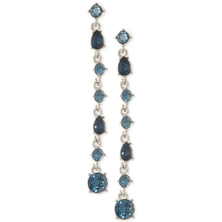 商品Givenchy|Silver-Tone Blue Stone Linear Drop Earrings,价格¥127,第1张图片