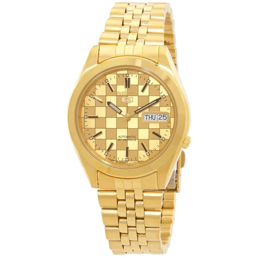 商品Seiko|Seiko Seiko 5 Automatic Gold Dial Mens Watch SNKC08J1,价格¥1299,第1张图片