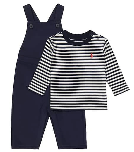 商品Ralph Lauren|Baby shirt and overalls set,价格¥706,第1张图片