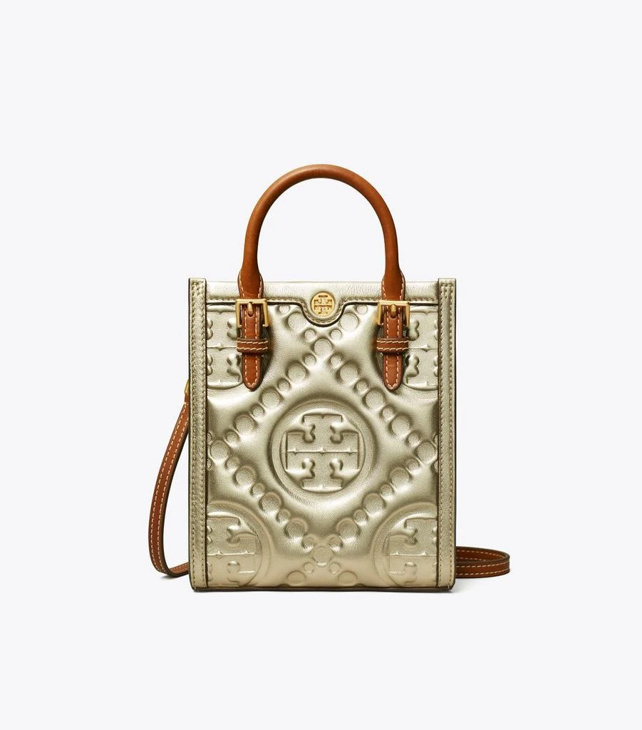 商品Tory Burch|T Monogram Embossed Metallic Mini Tote,价格¥2890,第2张图片详细描述