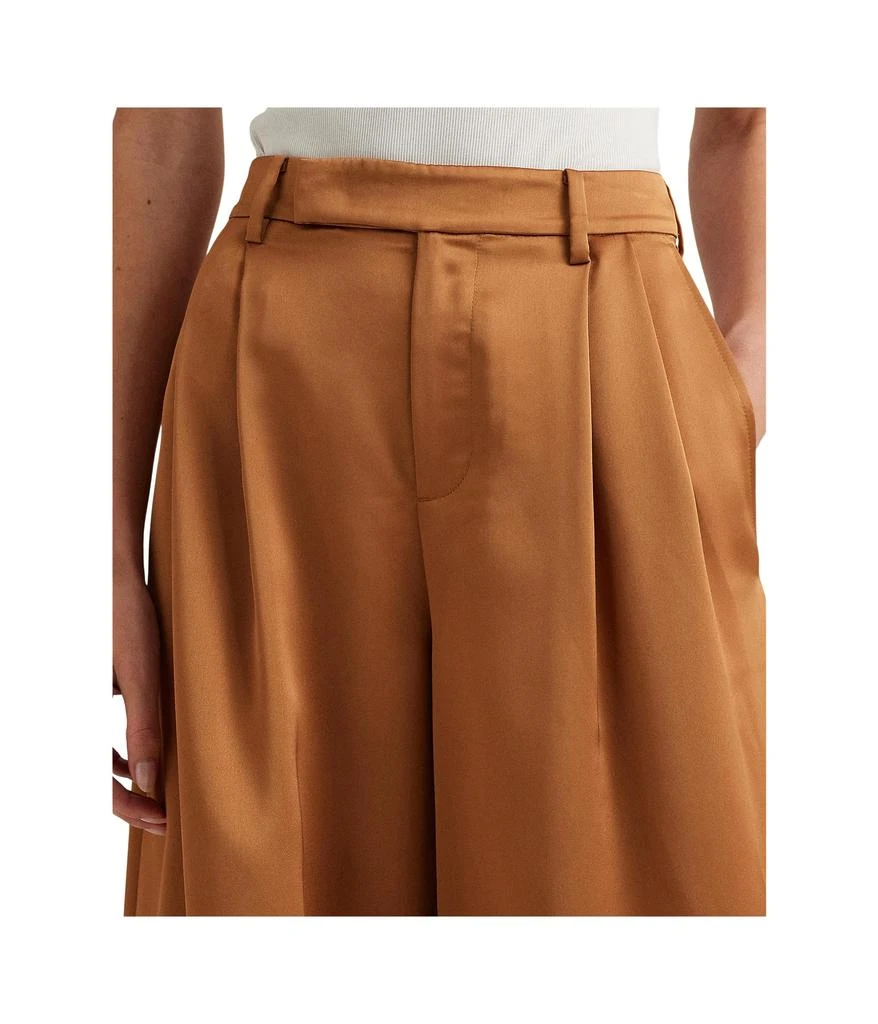 商品Ralph Lauren|Pleated Satin Charmeuse Wide-Leg Pants,价格¥1654,第3张图片详细描述