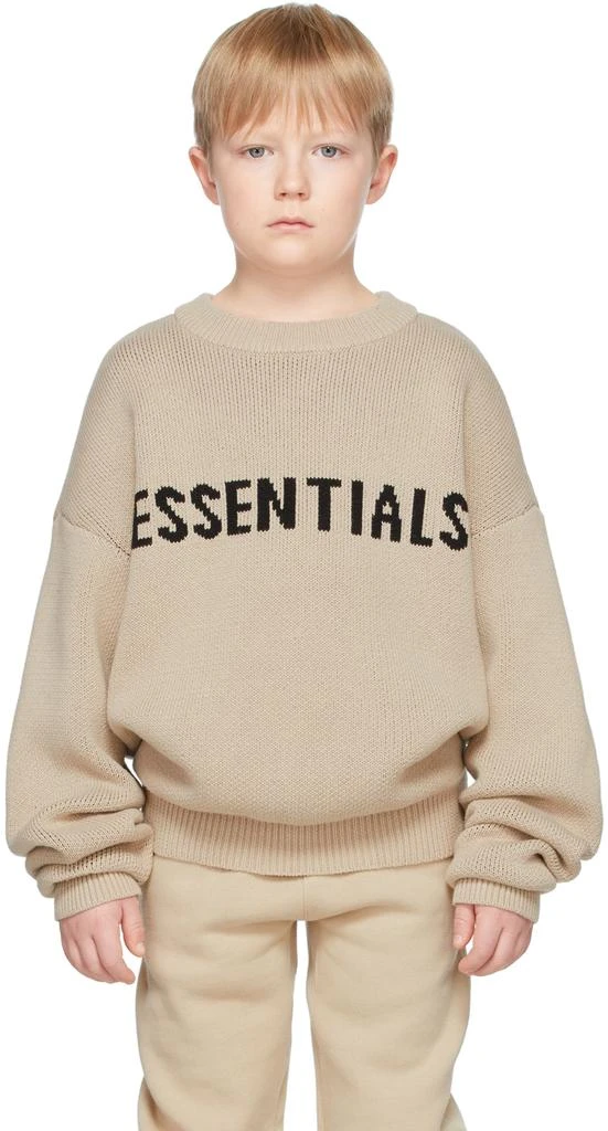 商品Essentials|SSENSE Exclusive Kids Beige Pullover Sweater,价格¥478,第2张图片详细描述