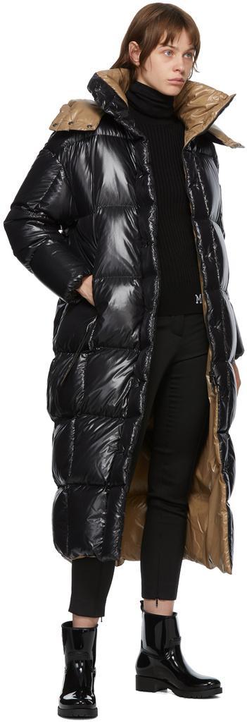商品Moncler|Black Down Parnaiba Long Coat,价格¥17884,第7张图片详细描述