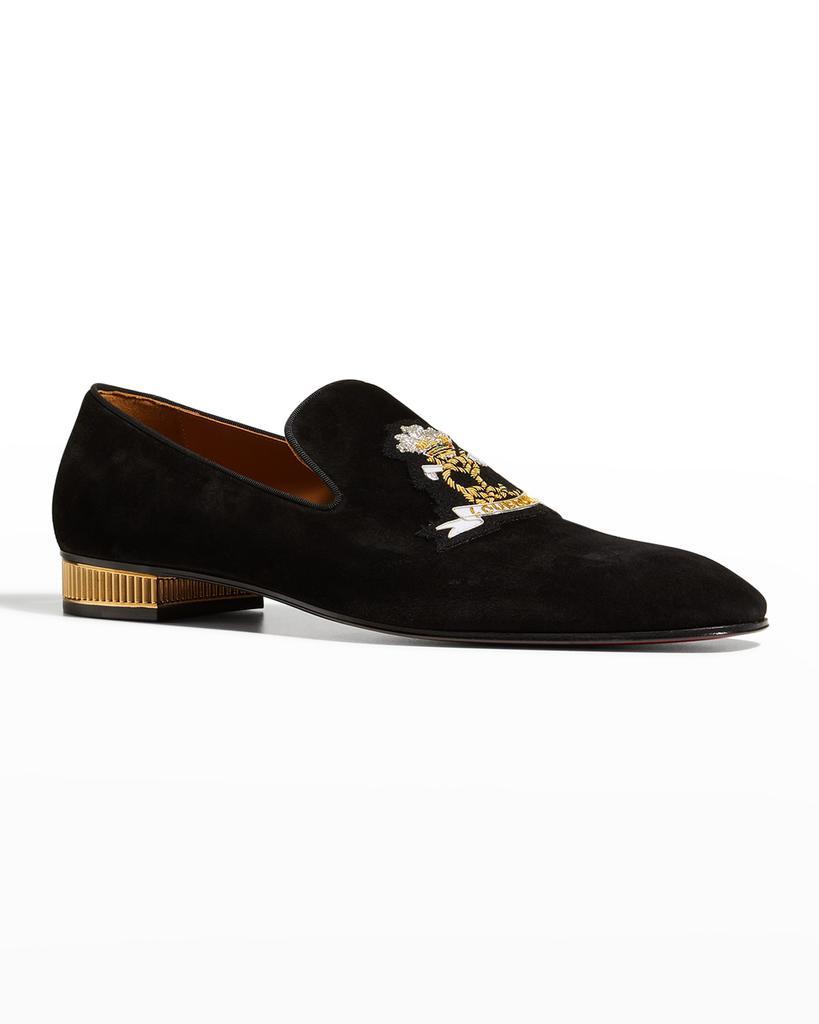 商品Christian Louboutin|Men's Colonnaki Cruise Flat Logo Crest Loafers,价格¥8060,第4张图片详细描述