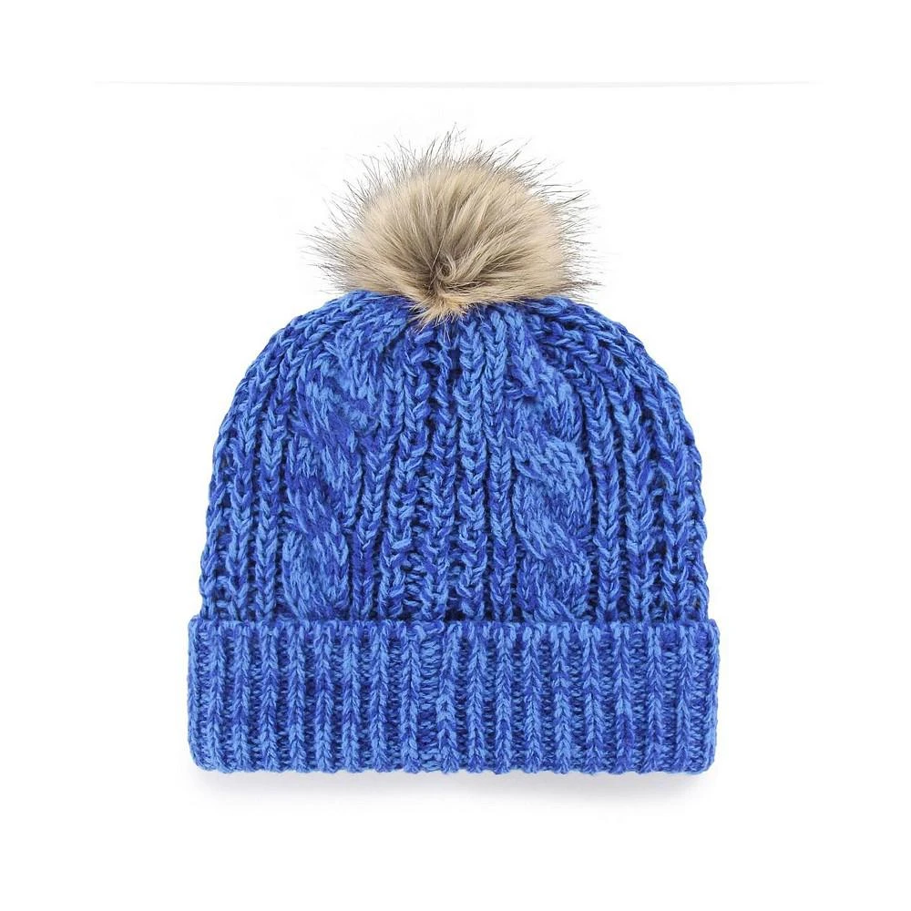 商品47 Brand|Women's Blue Vancouver Canucks Logo Meeko Cuffed Knit Hat with Pom,价格¥235,第2张图片详细描述