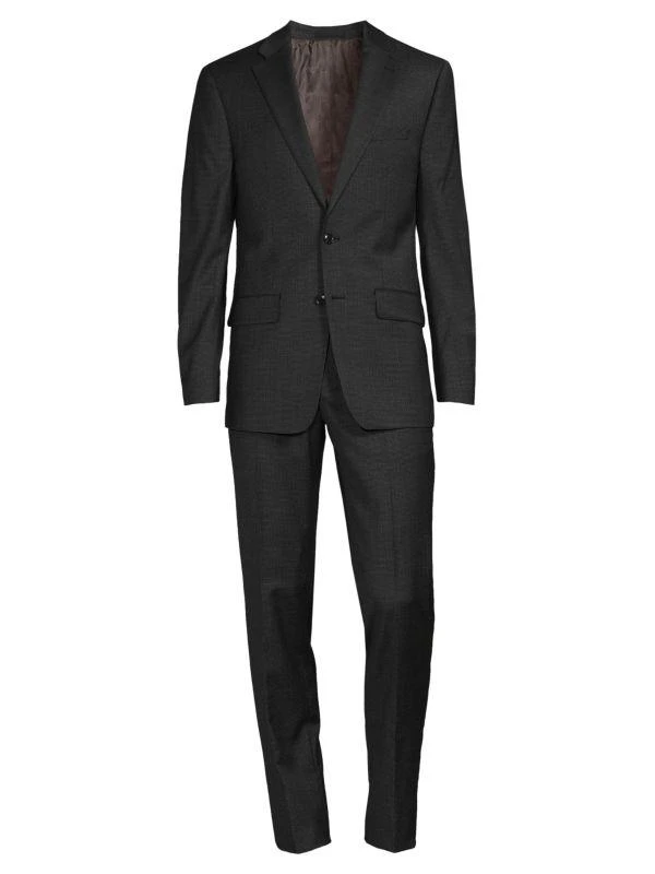 商品Calvin Klein|Houndstooth Slim Fit Wool Blend Suit,价格¥1180,第4张图片详细描述