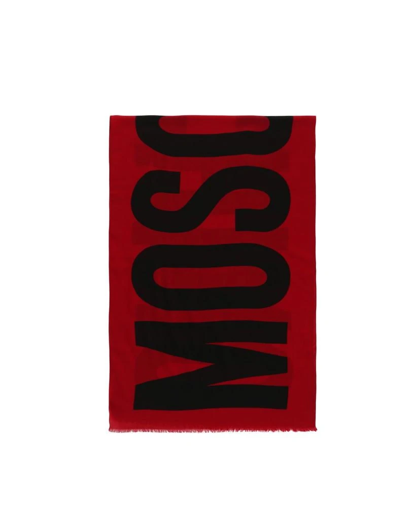商品Moschino|Logo Print Wool Scarf,价格¥594,第1张图片