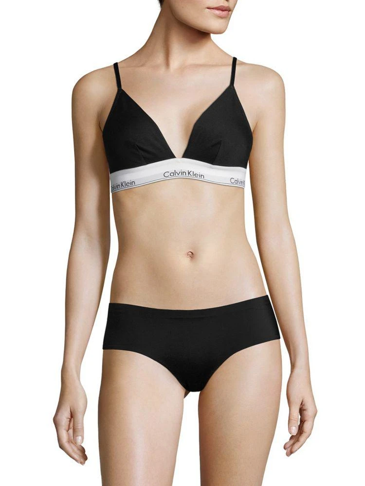 商品Calvin Klein|Modern Cotton Logo Triangle Bralette,价格¥218,第1张图片