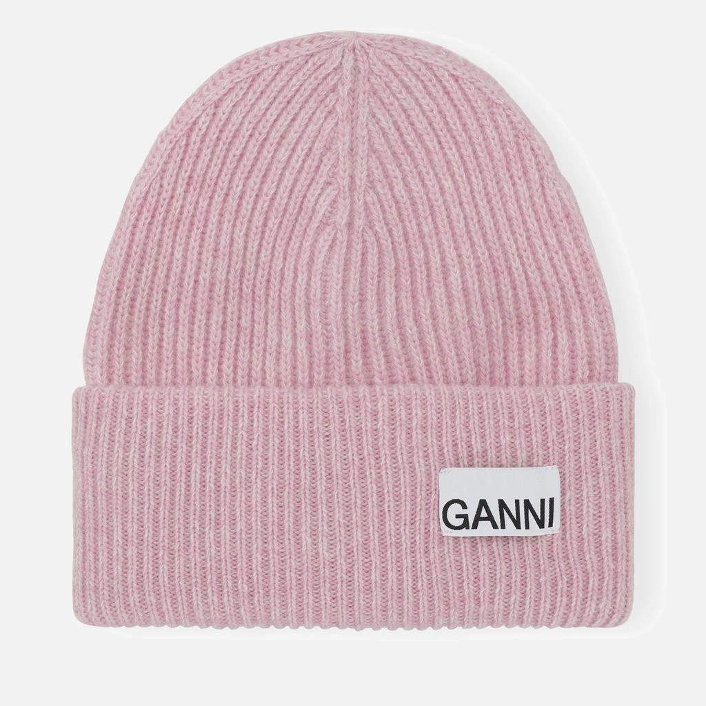 商品Ganni|Ganni Ribbed Wool-Blend Beanie,价格¥683,第1张图片